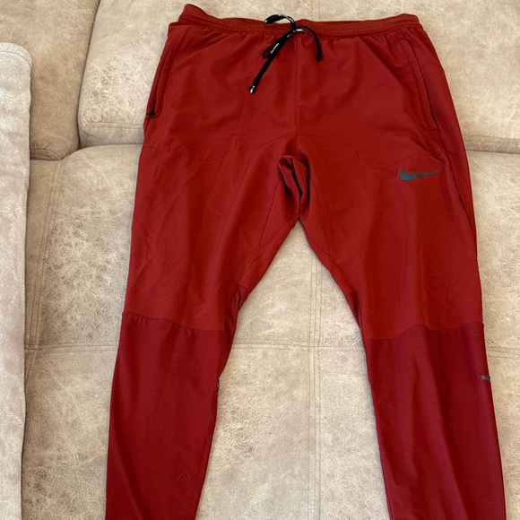 Nike Maroon Joggers with Black Details - Picture 1 of 4